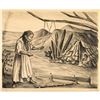 Image 1 : Fernando Castro Pacheco (Mexican 1918-2013) Lithograph, Working with Ixtle