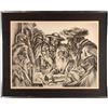 Image 2 : Virginia Dan (American 1922-2014) Lithograph, Reading of the Skroll