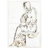 Image 1 : J. Armato, Mix Media on Paper, Michelangelo's Madonna of the Staircase