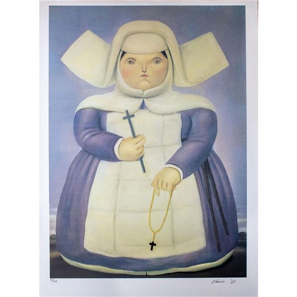 Fernando Botero (Colombian b. 1932) Lithograph on Paper, Mother Superior