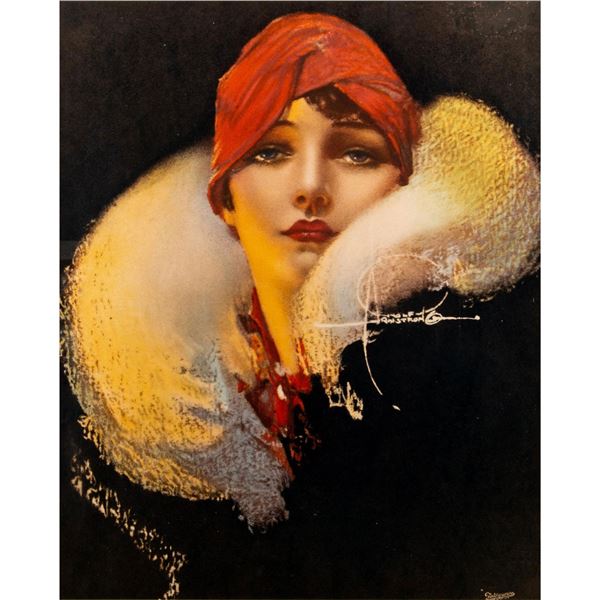 Framed Rolf Armstrong Art Deco Print