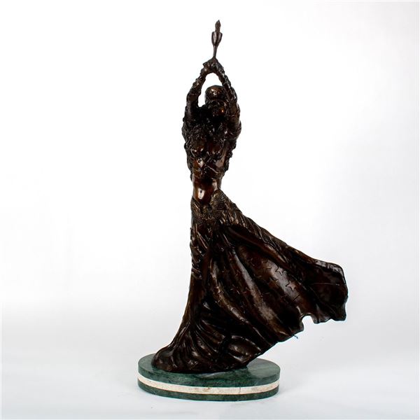 After Louis Icart Bronze Sculpture, The American Torch Bearer