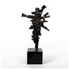 Image 2 : Mid-Century Abstract Bronze Sculpture On Base