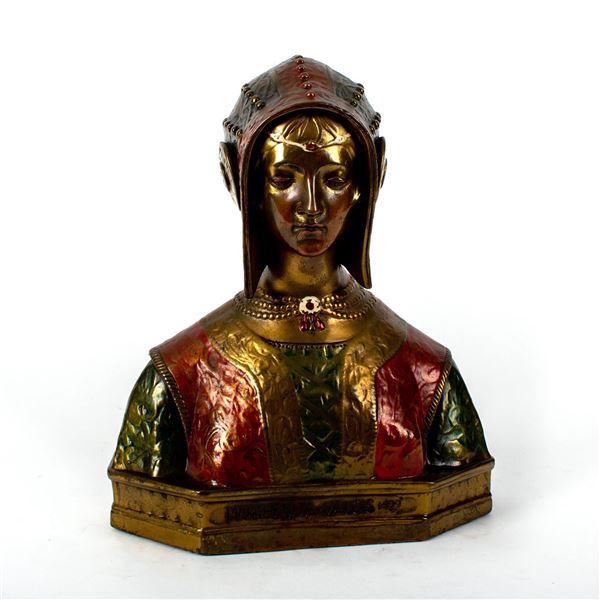 Bronze Sculpture Bust, Magherita Di Valois 1499