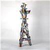 Image 2 : Large Contemporary Pottery Sculpture, Flower Bouquet With Stand