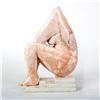 Image 2 : Marble Figural Sculpture on Base, Pink Woman