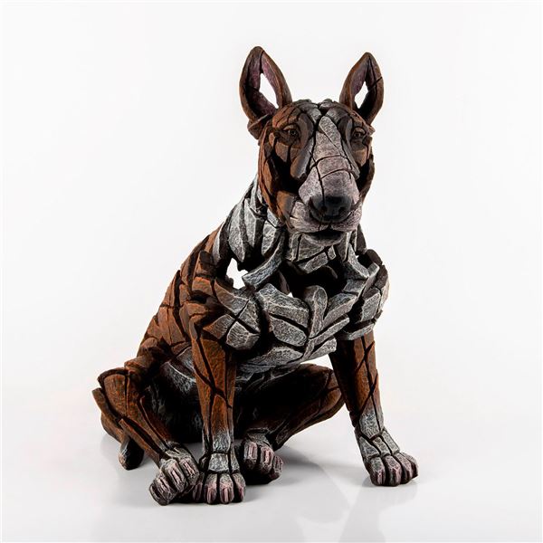 Matt Buckley Edge Sculpture, Bull Terrier Sitting, Red