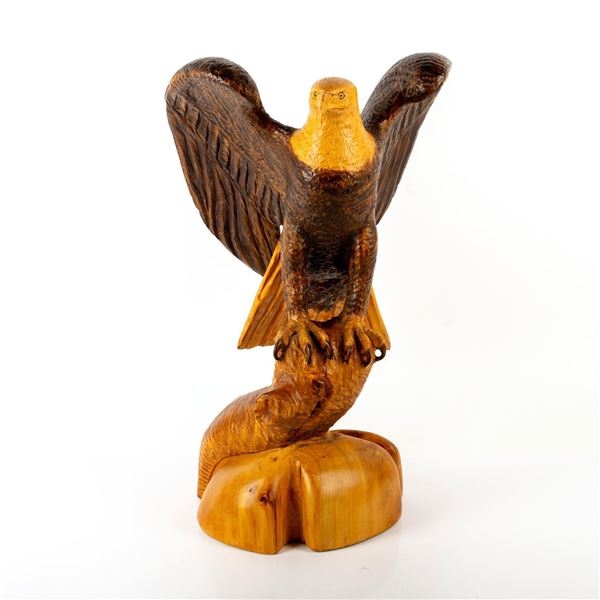 Wood Sculpture, American Bald Eagle