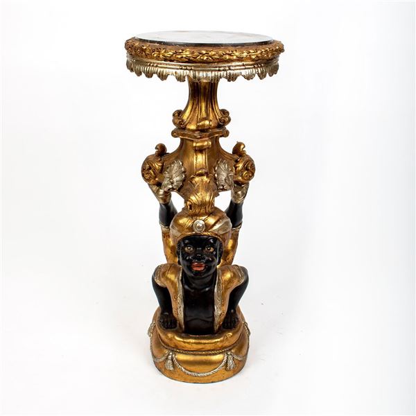 Mid-Century Blackamoor Pedestal Stand