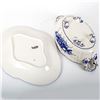 Image 5 : Blue and White Ceramic Soup Tureen, Ladle and Platter Plate