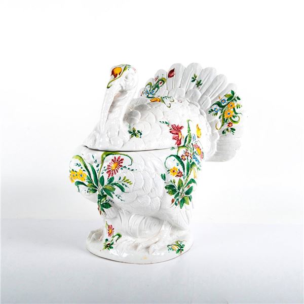 Vintage Italian Pottery Turkey Tureen with Cover