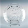 Image 2 : Lalique Crystal Plate, Gazelle Fantasy, 1968