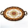 Image 1 : Vintage Castilian Bronze and Porcelain Decorative Serving Tray