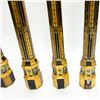 Image 3 : Set of 4 Circa 1870 Italian Octagonal Gilded Wooden Columns