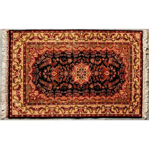 Small Rectangular Antique Rug, Handwoven