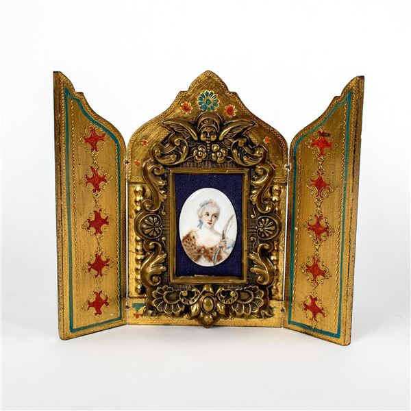 Vintage Florentine G. Serraglini Firenze Triptych
