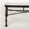 Image 3 : Rectangular Black Iron Coffee Table With Glass Top