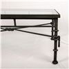 Image 4 : Rectangular Black Iron Coffee Table With Glass Top
