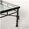 Image 7 : Rectangular Black Iron Coffee Table With Glass Top