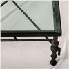Image 8 : Rectangular Black Iron Coffee Table With Glass Top