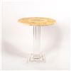 Image 2 : Vintage Marble Coffee Table Top With Lucite Pillar