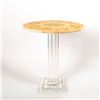 Image 3 : Vintage Marble Coffee Table Top With Lucite Pillar
