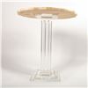 Image 7 : Vintage Marble Coffee Table Top With Lucite Pillar