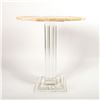 Image 9 : Vintage Marble Coffee Table Top With Lucite Pillar