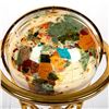 Image 7 : Elegant Mother of Pearl Globe with Natural Stones Inlay