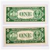 Image 3 : 2pc 1935F One Dollar Silver Certificate Paper Money