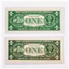 Image 3 : 2pc 1963B and 1981 One Dollar Silver Certificate Notes