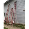 Image 1 : 2 WOODEN PICKER LADDERS, 1 BROKEN