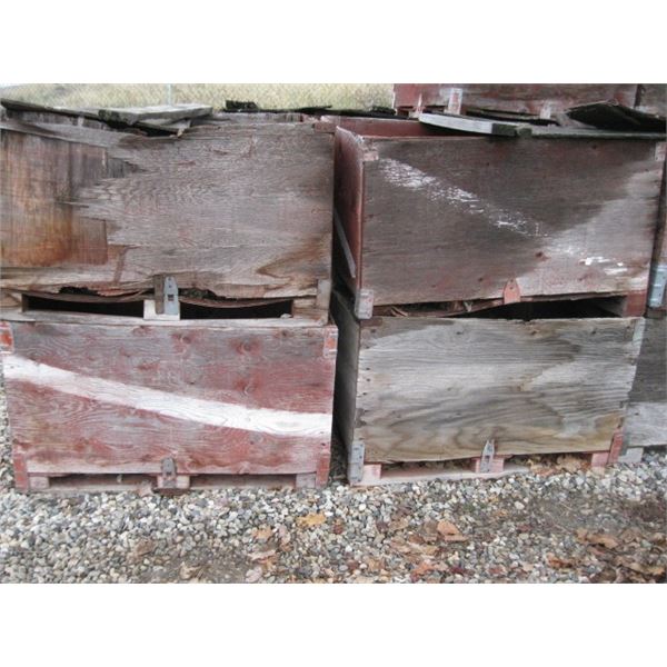 4 BINS OF APPLE WOOD