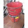 Image 1 : 6 RED PICKER BUCKETS