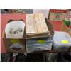 Image 1 : CONTAINER OF FENCE STAPLES, STRAPPING CLIPS, ETC. & BOX OF TOBACCO TINS