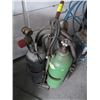 Image 1 : OXYACETYLENE TORCH SET WITH TANKS, CART, GUAGES, ETC.