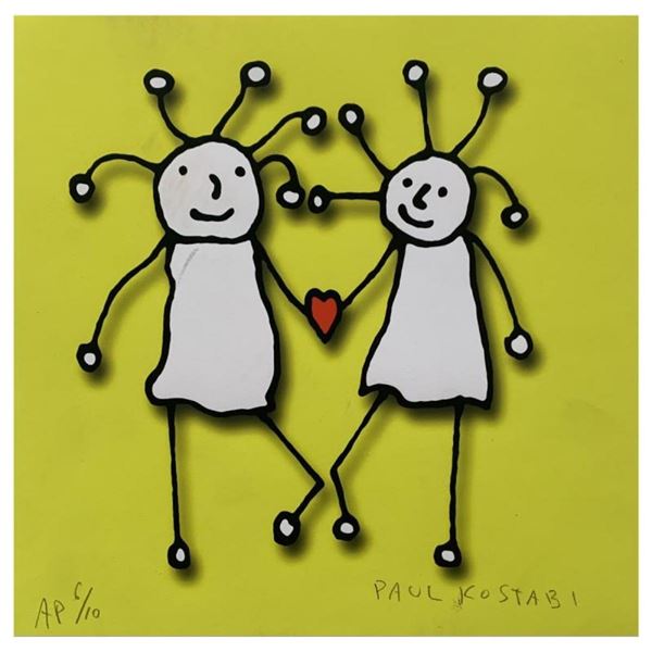 SPRKL Love (Yellow) by Kostabi, Paul