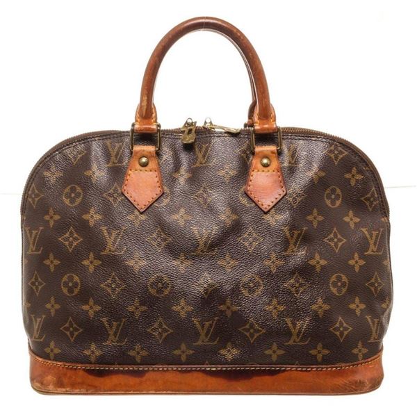 Louis Vuitton Brown Alma MM Satchel Bag