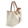 Image 2 : MCM White Visetos Coated Canvas Lion Shopper Tote