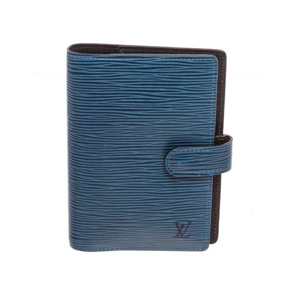 Louis Vuitton Blue Epi Leather Agenda PM Wallet