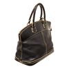 Image 3 : Louis Vuitton Black Canvas Leather Lockit MM Satchel Bag