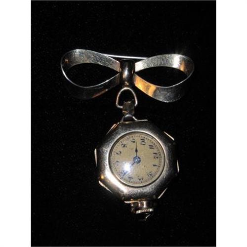 Marvin Swiss Gold Lapel Pin Watch Ladies 2334411
