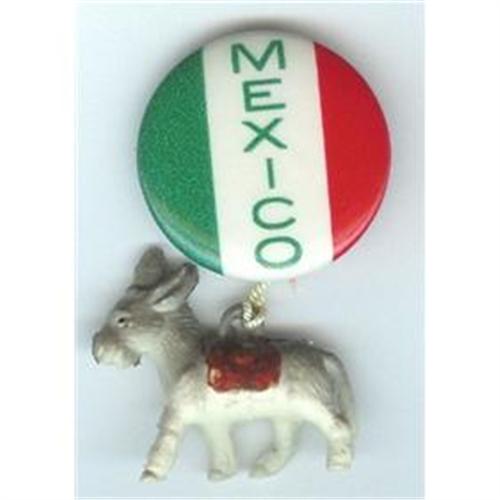 VINTAGE MEXICO DONKEY DANGLER PINBACK PIN #2335636