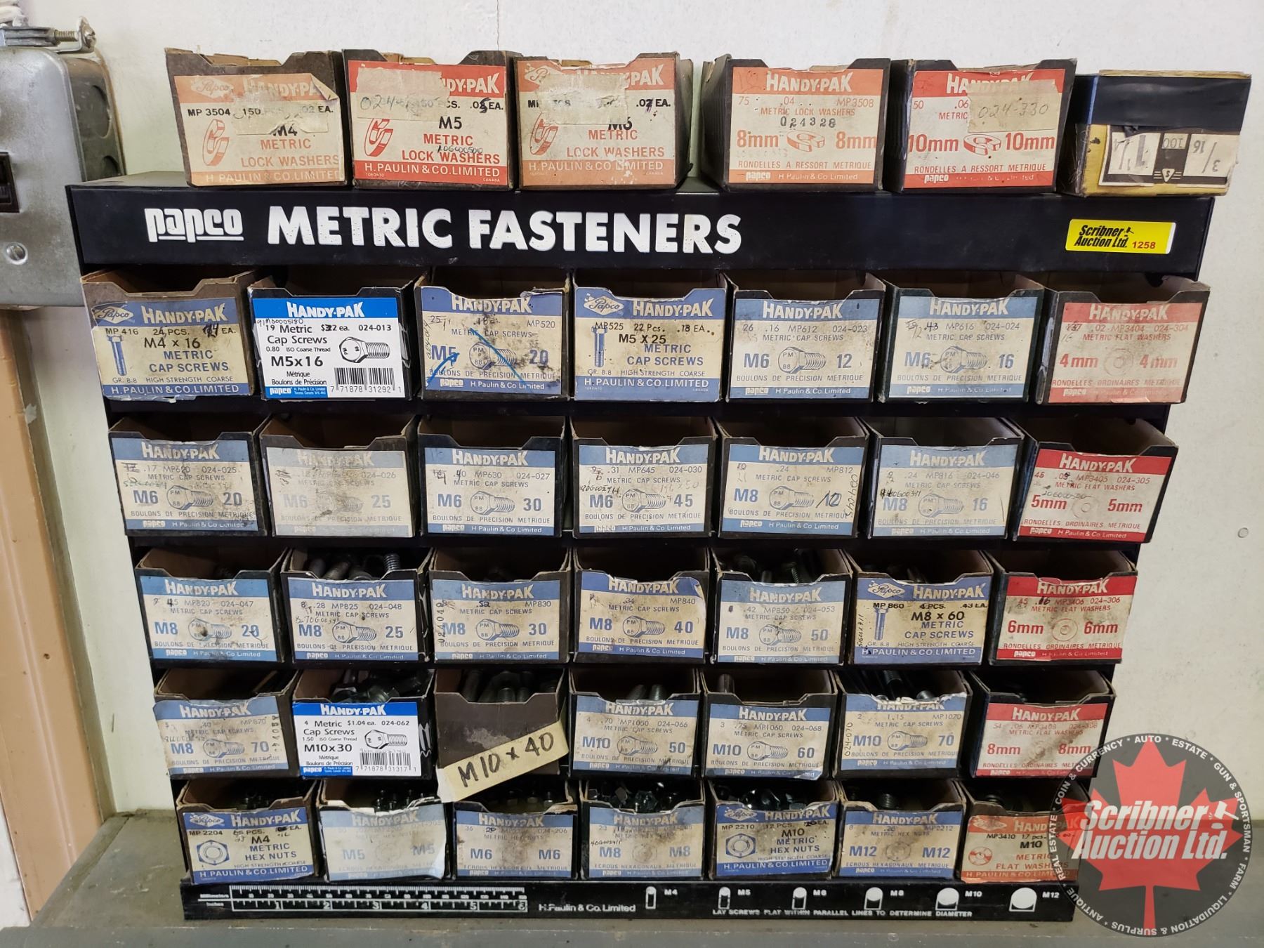 Fasteners Display NEW Product: Papco Store Display with CONTENTS! Metric Fasteners ...