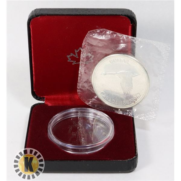 1967 CANADIAN SILVER DOLLAR IN ORIGINAL MINT BAG