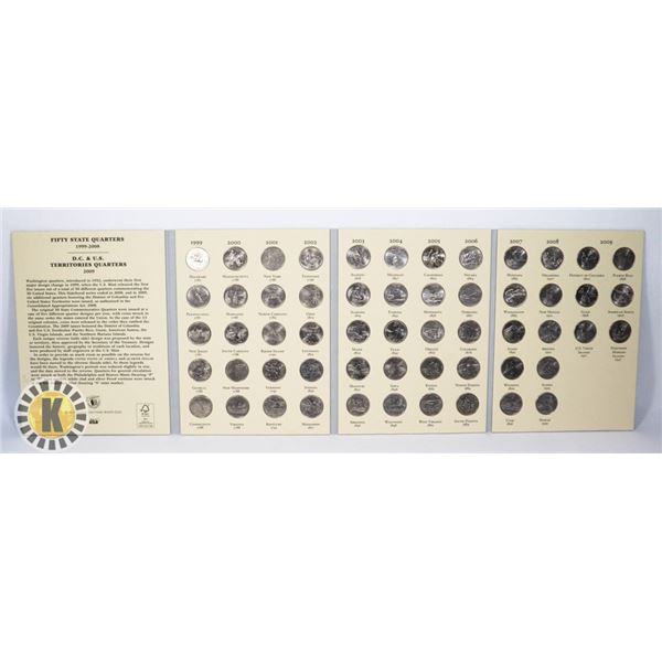 COMPLETE SET FIFTY STATE QUARTERS AND TERRITORIES