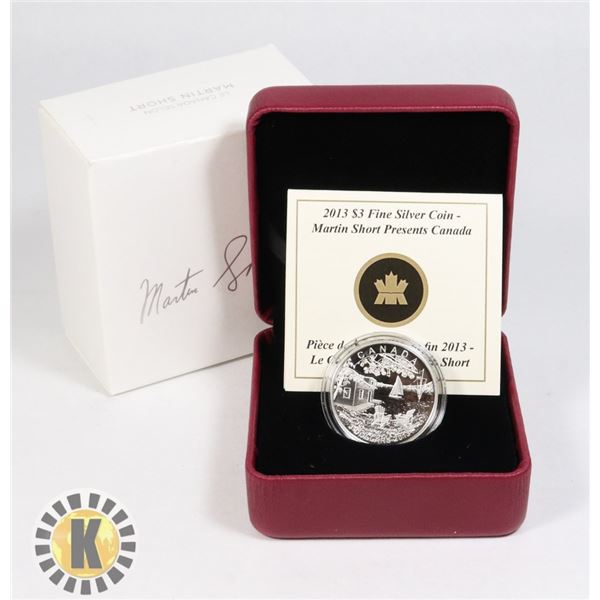 2013 CANADIAN FINE SILVER (99.9%) $3 MARTIN SHORT PRESENTS