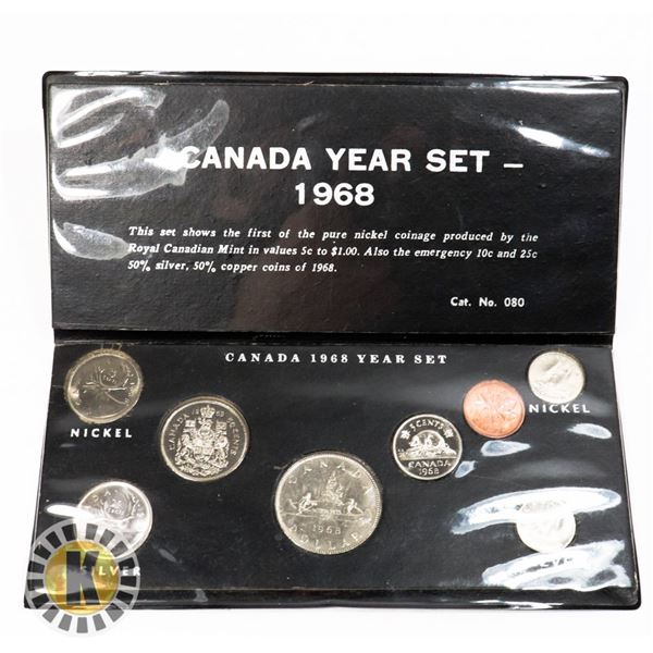 1968 CANADIAN COIN SET (NO ISLAND) CONTAINS
