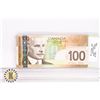 Image 1 : 2004 CANADIAN $100 UNCIRCULATED (CUNC) REPLACEMENT BILL