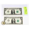 TWO 2013 L USA $1 BANK NOTES